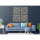 4 darabos geometrikus falikép szett