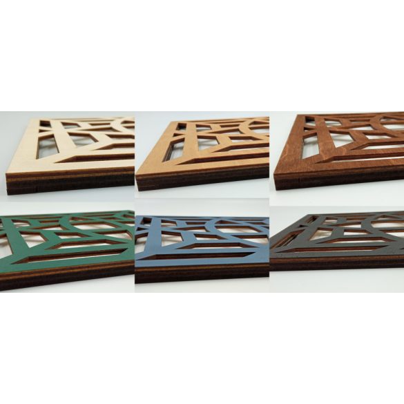 Három részes, artdeco, elegáns, modern fából készült falikép