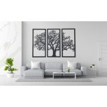 3 részes fa falikép