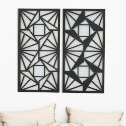 Két részes, modern, geometrikus falikép