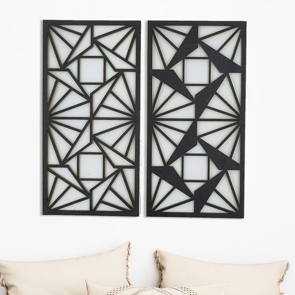 Két részes, modern, geometrikus falikép
