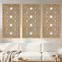 Geometrikus, elegáns, három részes falikép
