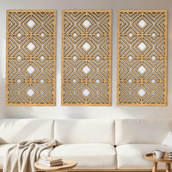 Geometrikus, elegáns, három részes falikép