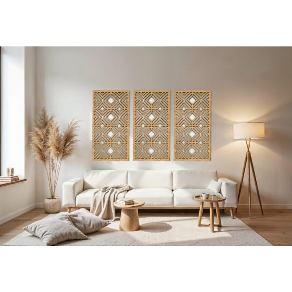 Geometrikus, elegáns, három részes falikép