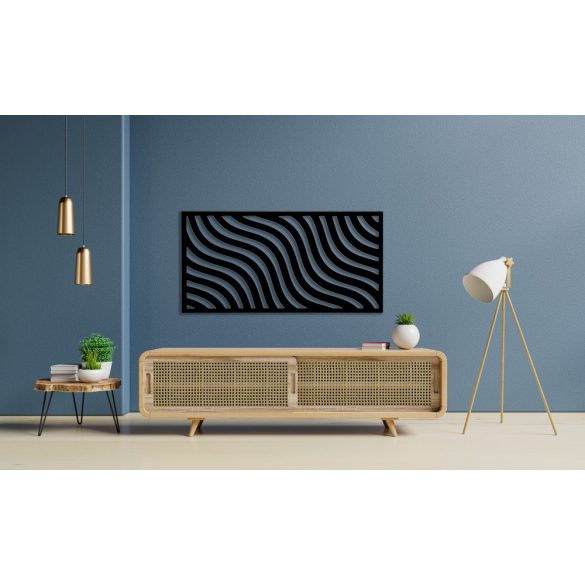 Geometrikus, modern mintás, fából készült falikép