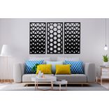 Három részes, modern, fából készült faldekoráció