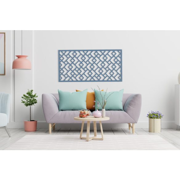 Fából készült, geometrikus elegáns falikép