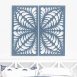 Két részes, fából készült mandala