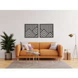 Hegyeket mintázó, két darabos falikép