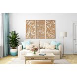 Három részes, leveleket formázó falikép