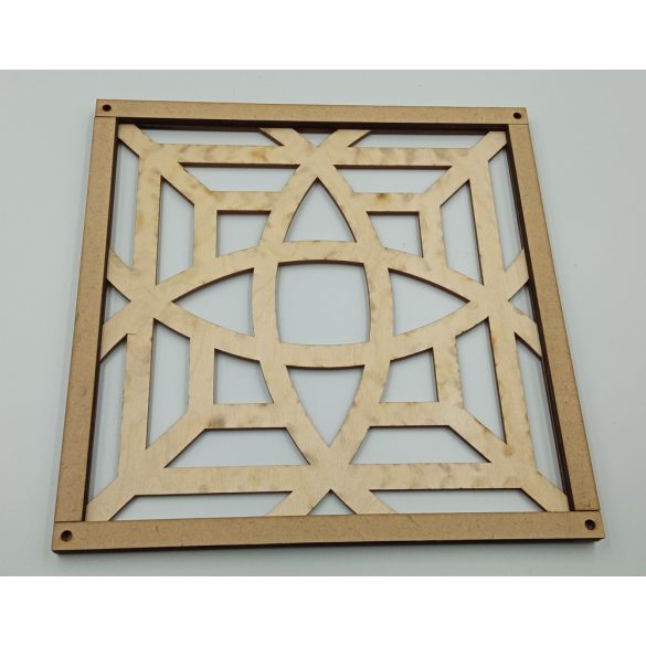 Elegáns, fából készült mandala falikép