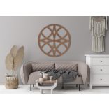 Fából készült mandala faldekor