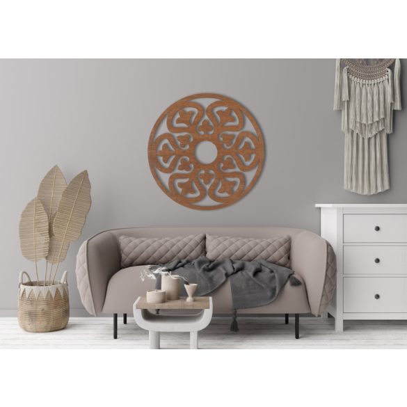 Fából készült, elegáns mandala