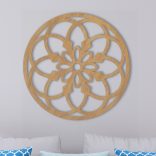 Fából készült, elegáns mandala falikép