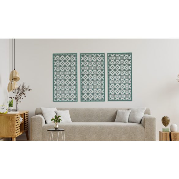 Három részes, marokkói mintás, elegáns falikép