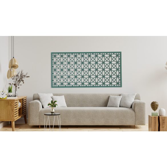 Elegáns, marokkói mintás, fából készült faldekor