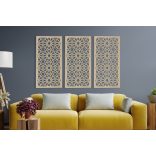 Három részes, marokkói mintás falikép