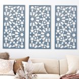 Három részes, marokkói mintás, fából készült falikép