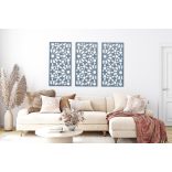 Három részes, marokkói mintás, fából készült falikép