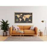 Fából készült világtérkép