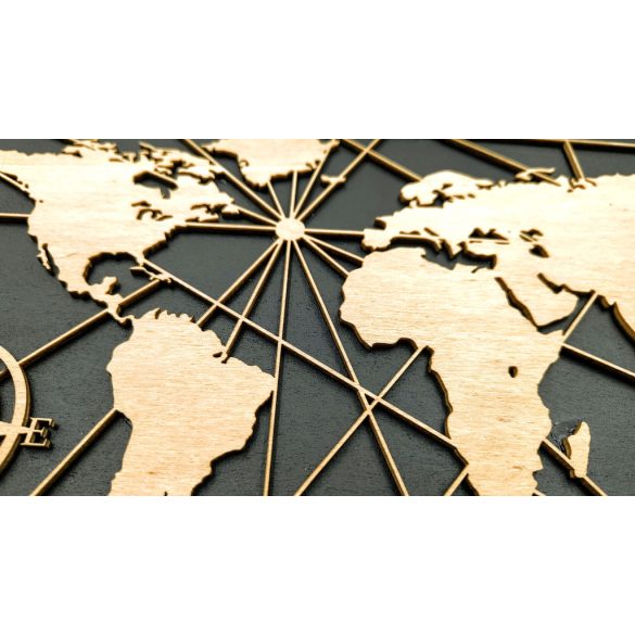 Fából készült világtérkép