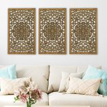 Három részes, elegáns mandala fából