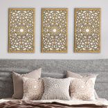 Három részes, elegáns mandala, virág faldekor