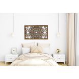 Virág mintás mandala fából