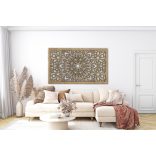 Elegáns, fából készült mandala, faldekor