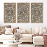 Elegáns, három részes mandala, falikép