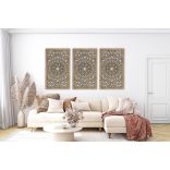 Elegáns, három részes mandala, falikép